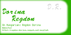 dorina regdon business card